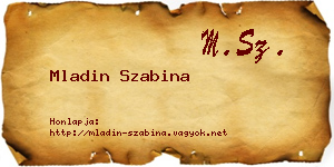 Mladin Szabina névjegykártya